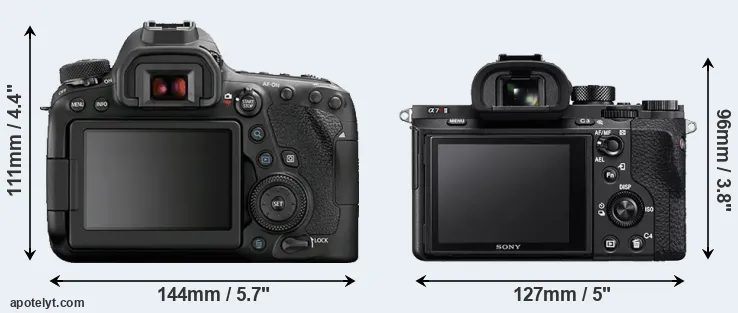 Comparison 6D Mark II or A7R II rear