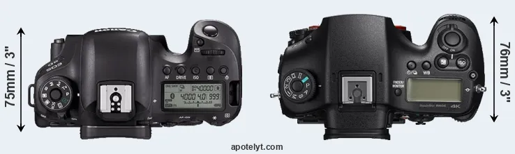 Compare 6D Mark II versus A99 II top