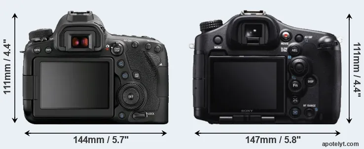 Comparison 6D Mark II or A99 rear
