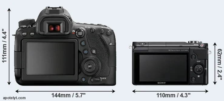 Comparison 6D Mark II or NEX-3N rear