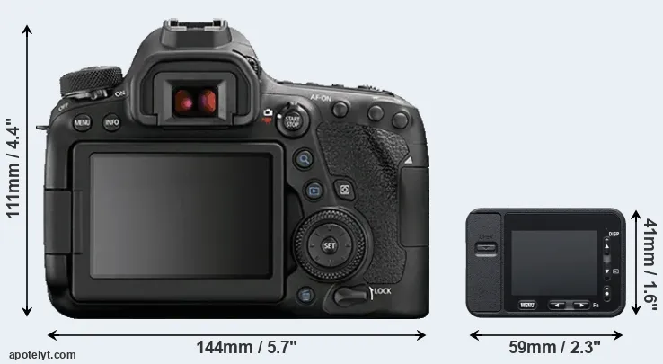 Comparison 6D Mark II or RX0 rear