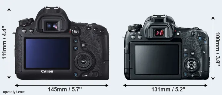 Comparison 6D or 77D rear