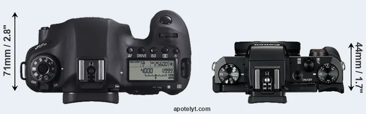 Compare 6D versus G5X top