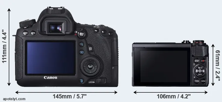 Comparison 6D or G7X Mark II rear