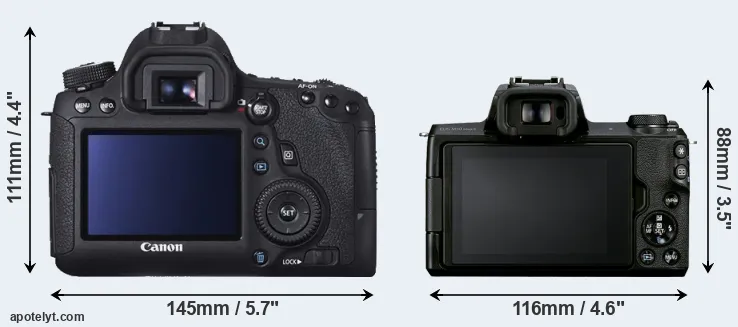 Comparison 6D or M50 Mark II rear