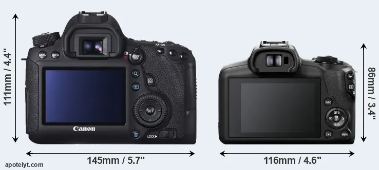 Comparison 6D or R100 rear