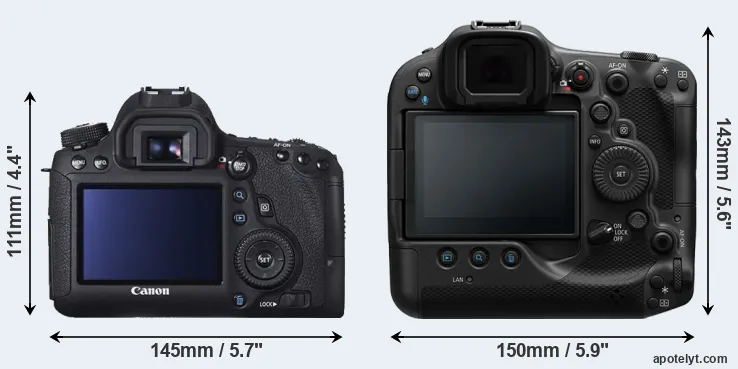 Comparison 6D or R3 rear