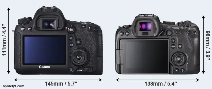 Comparison 6D or R6 rear