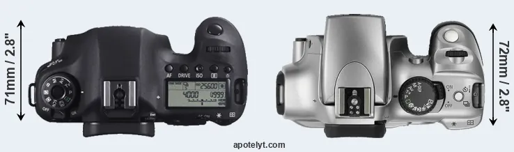 Compare 6D versus Rebel top