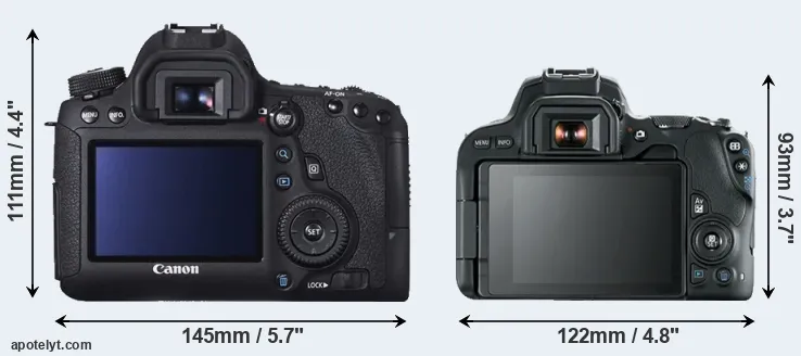 Comparison 6D or SL2 rear
