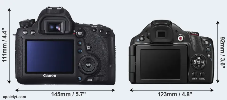 Comparison 6D or SX40 rear