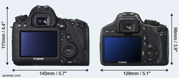 Comparison 6D or T2i rear