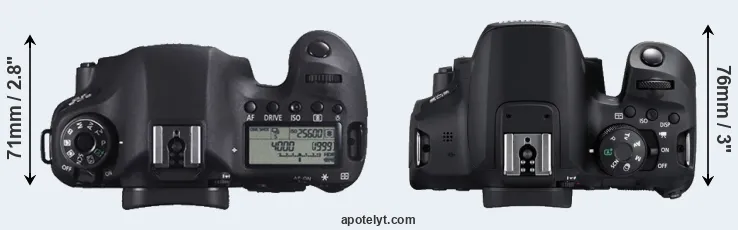 Compare 6D versus T8i top