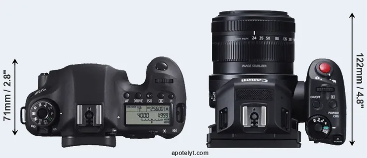 Compare 6D versus XC10 top
