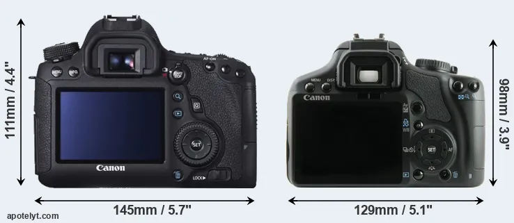 Comparison 6D or XSi rear