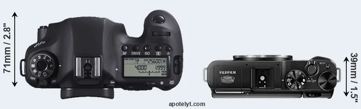 Compare 6D versus X-A1 top