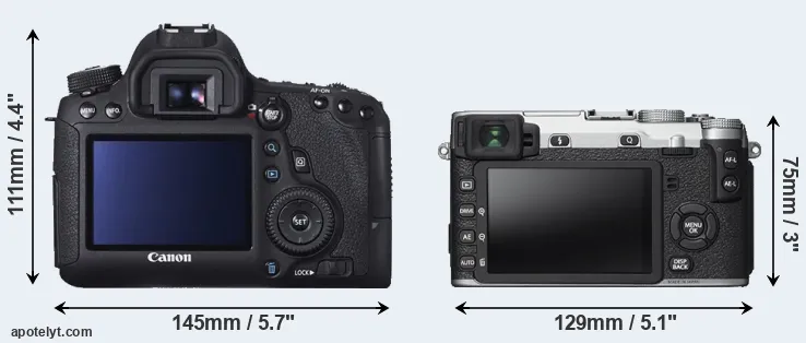 Comparison 6D or X-E2S rear