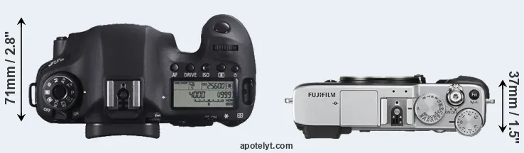 Compare 6D versus X-E2S top