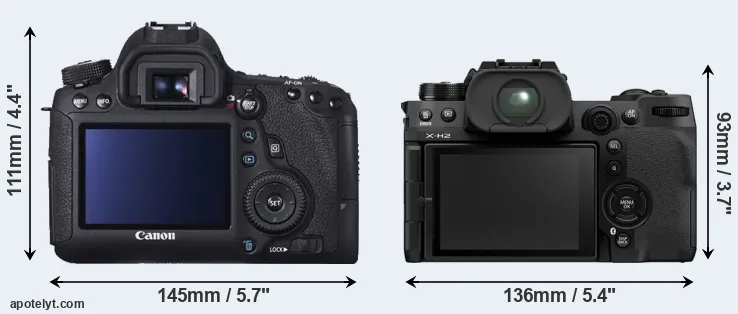 Comparison 6D or X-H2 rear