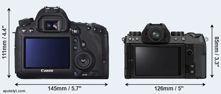 Comparison 6D or X-S10 rear
