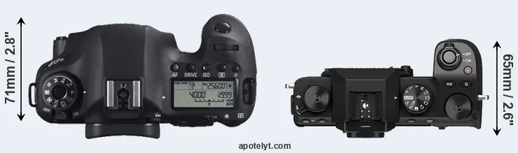 Compare 6D versus X-S10 top