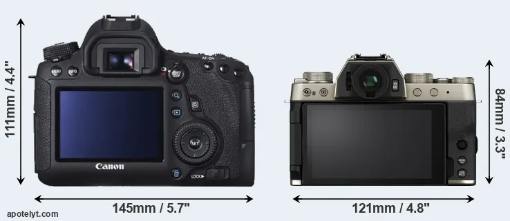 Comparison 6D or X-T200 rear