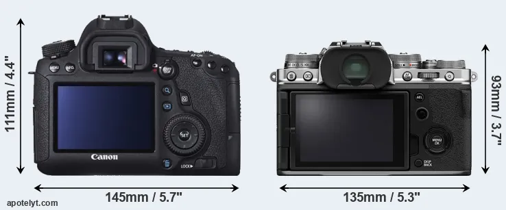 Comparison 6D or X-T4 rear