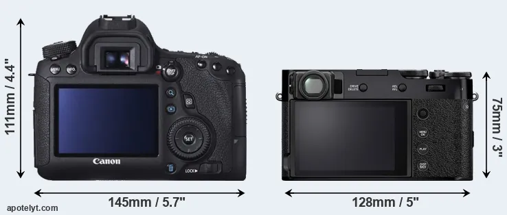 Comparison 6D or X100V rear