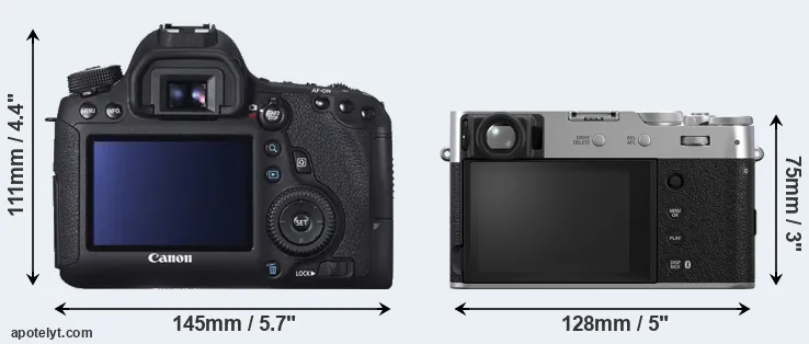 Comparison 6D or X100VI rear