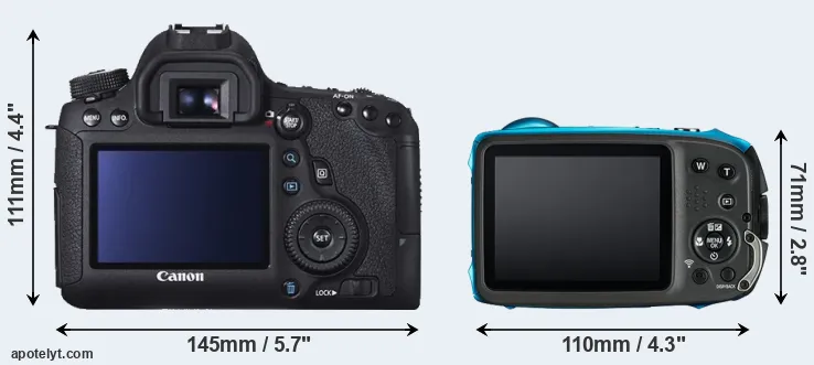 Comparison 6D or XP130 rear