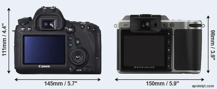 Comparison 6D or X1D rear
