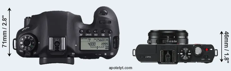 Compare 6D versus D-LUX 6 top