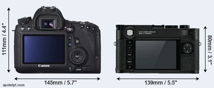 Comparison 6D or M10 rear