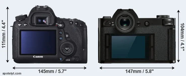 Comparison 6D or Leica SL rear