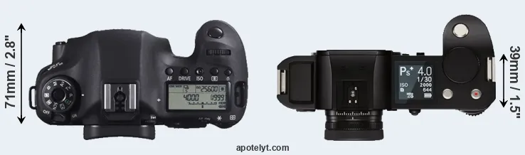 Compare 6D versus Leica SL top