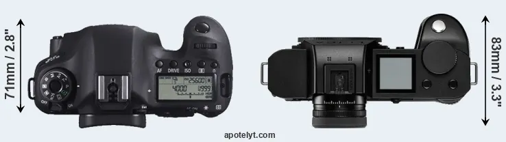 Compare 6D versus Leica SL2-S top
