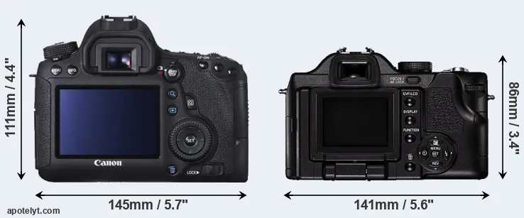 Comparison 6D or V-LUX 1 rear