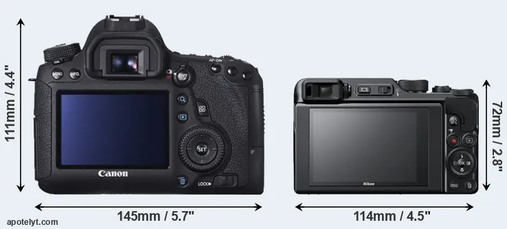 Comparison 6D or A1000 rear