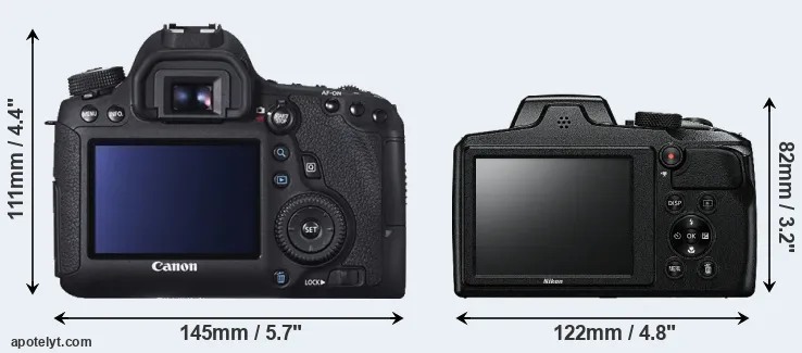 Comparison 6D or B600 rear