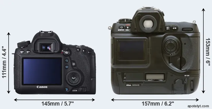 Comparison 6D or D1 rear