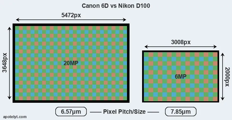 6D versus D100 MP