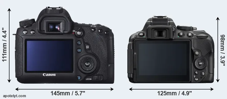 Comparison 6D or D5300 rear