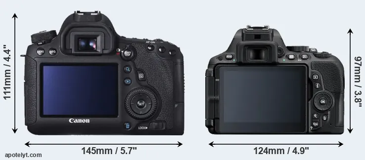 Comparison 6D or D5500 rear