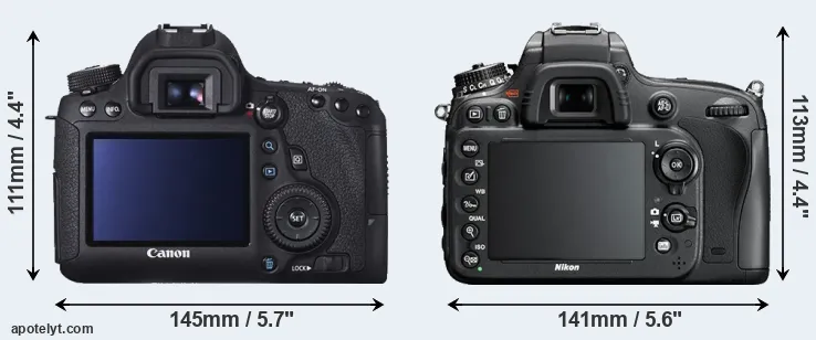Comparison 6D or D610 rear