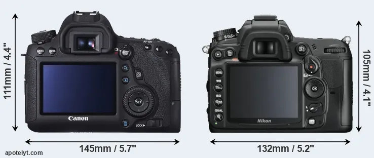 Comparison 6D or D7000 rear