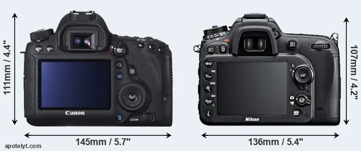 Comparison 6D or D7100 rear