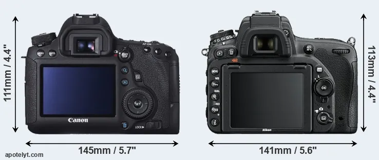 Comparison 6D or D750 rear