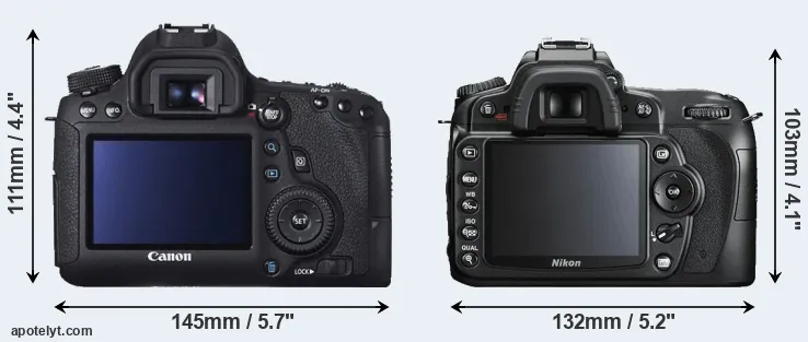 Comparison 6D or D90 rear