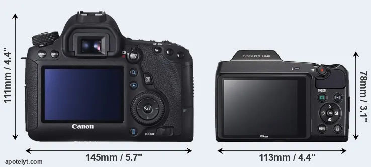 Comparison 6D or L840 rear