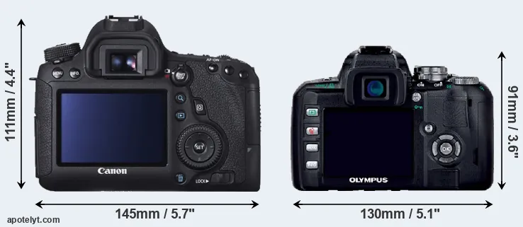 Comparison 6D or E-400 rear